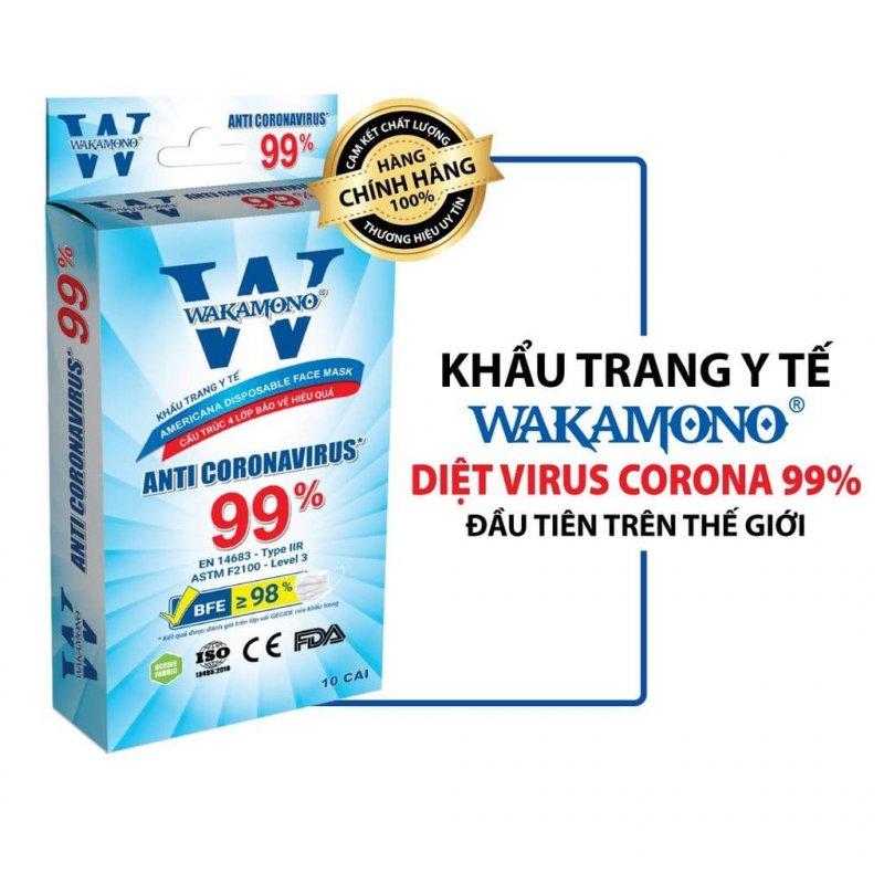 Wakamono Khau Trang Y Te Diet Khuan 99% gia re mua o dau